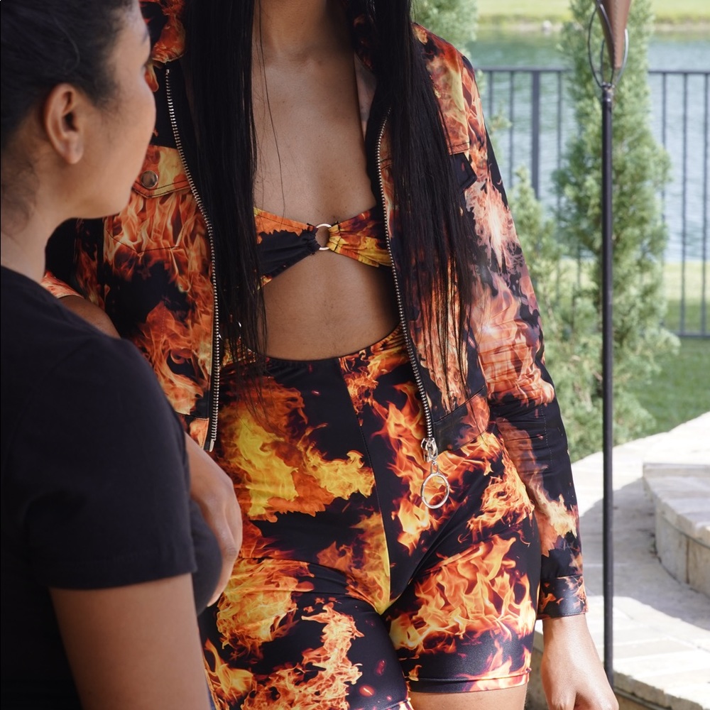 Dollskill Fire Bodysuit Jacket Set - image 3